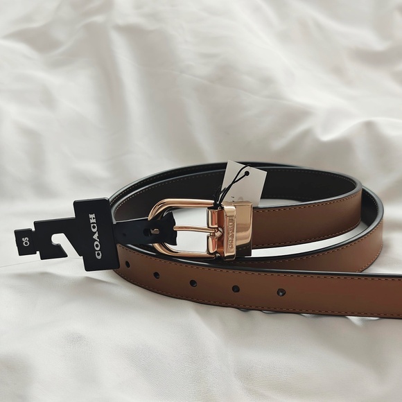 New Coach Classic Buckle Cut To Size Reversible Belt, 25 Mm Brown Maple CF269 - Picture 2 of 5
